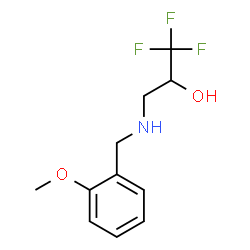 ChemSpider 2D Image | 1,1,1-Trifluoro-3-[(2-methoxybenzyl)amino]-2-propanol | C11H14F3NO2