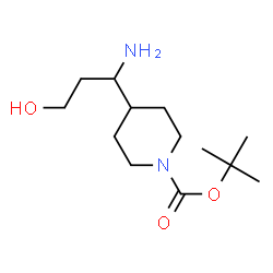 ChemSpider 2D Image | 2-Methyl-2-propanyl 4-(1-amino-3-hydroxypropyl)-1-piperidinecarboxylate | C13H26N2O3