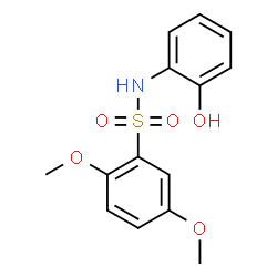 ChemSpider 2D Image | N-(2-Hydroxyphenyl)-2,5-dimethoxybenzenesulfonamide | C14H15NO5S