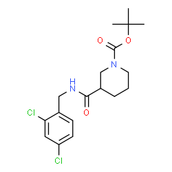 ChemSpider 2D Image | 2-Methyl-2-propanyl 3-[(2,4-dichlorobenzyl)carbamoyl]-1-piperidinecarboxylate | C18H24Cl2N2O3