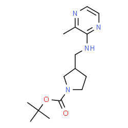 ChemSpider 2D Image | 2-Methyl-2-propanyl 3-{[(3-methyl-2-pyrazinyl)amino]methyl}-1-pyrrolidinecarboxylate | C15H24N4O2