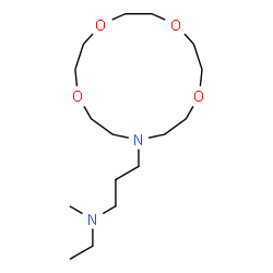 ChemSpider 2D Image | N-Ethyl-N-methyl-3-(1,4,7,10-tetraoxa-13-azacyclopentadecan-13-yl)-1-propanamine | C16H34N2O4