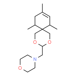 ChemSpider 2D Image | 4-[(7,9,11-Trimethyl-2,4-dioxaspiro[5.5]undec-8-en-3-yl)methyl]morpholine | C17H29NO3