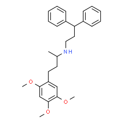 ChemSpider 2D Image | N-(3,3-Diphenylpropyl)-4-(2,4,5-trimethoxyphenyl)-2-butanamine | C28H35NO3