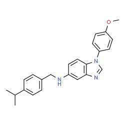 ChemSpider 2D Image | N-(4-Isopropylbenzyl)-1-(4-methoxyphenyl)-1H-benzimidazol-5-amine | C24H25N3O