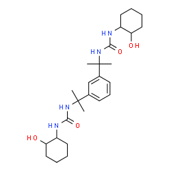 ChemSpider 2D Image | 1,1'-(1,3-Phenylenedi-2,2-propanediyl)bis[3-(2-hydroxycyclohexyl)urea] | C26H42N4O4