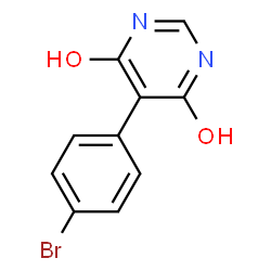 ChemSpider 2D Image | 5-(4-bromophenyl)pyrimidine-4,6-diol | C10H7BrN2O2