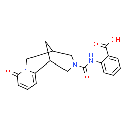 ChemSpider 2D Image | 2-{[(6-Oxo-7,11-diazatricyclo[7.3.1.0~2,7~]trideca-2,4-dien-11-yl)carbonyl]amino}benzoic acid | C19H19N3O4
