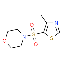 ChemSpider 2D Image | 4-[(4-Methyl-1,3-thiazol-5-yl)sulfonyl]morpholine | C8H12N2O3S2