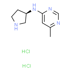 ChemSpider 2D Image | 6-Methyl-N-[(3R)-pyrrolidin-3-yl]pyrimidin-4-amine dihydrochloride | C9H16Cl2N4