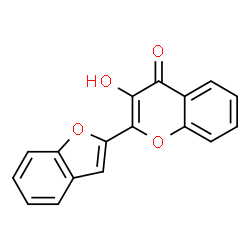 ChemSpider 2D Image | 2-(Benzofuran-2-yl)-3-hydroxy-4H-chromen-4-one | C17H10O4
