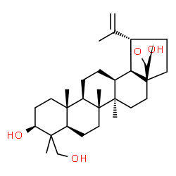 ChemSpider 2D Image | (3beta,13alpha)-3,23-Dihydroxylup-20(29)-en-28-oic acid | C30H48O4