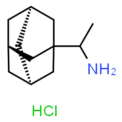 ChemSpider 2D Image | 1-[(3R,5S)-Adamantan-1-yl]ethanamine hydrochloride (1:1) | C12H22ClN