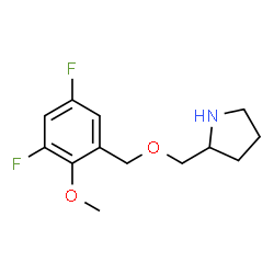 ChemSpider 2D Image | 2-{[(3,5-Difluoro-2-methoxybenzyl)oxy]methyl}pyrrolidine | C13H17F2NO2