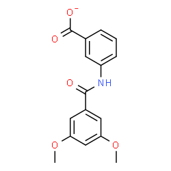 ChemSpider 2D Image | 3-[(3,5-Dimethoxybenzoyl)amino]benzoate | C16H14NO5