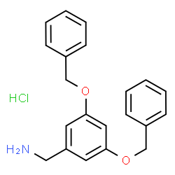 ChemSpider 2D Image | 1-[3,5-Bis(benzyloxy)phenyl]methanamine hydrochloride (1:1) | C21H22ClNO2
