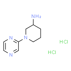 ChemSpider 2D Image | 1-(2-Pyrazinyl)-3-piperidinamine dihydrochloride | C9H16Cl2N4