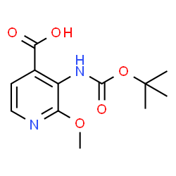 ChemSpider 2D Image | 3-((tert-Butoxycarbonyl)amino)-2-methoxyisonicotinic acid | C12H16N2O5