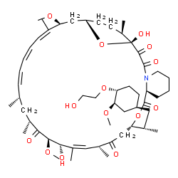 ChemSpider 2D Image | (1R,9S,12S,15R,16Z,18S,19R,21R,23S,24Z,26Z,28Z,30S,32S,35R)-1,18-Dihydroxy-12-{(2S)-1-[(1S,3R,4R)-4-(2-hydroxyethoxy)-3-methoxycyclohexyl]-2-propanyl}-19,30-dimethoxy-15,17,21,23,29,35-hexamethyl-11,3
6-dioxa-4-azatricyclo[30.3.1.0~4,9~]hexatriaconta-16,24,26,28-tetraene-2,3,10,14,20-pentone | C53H83NO14