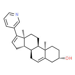 ChemSpider 2D Image | (3beta,9beta)-17-(3-Pyridinyl)androsta-5,16-dien-3-ol | C24H31NO