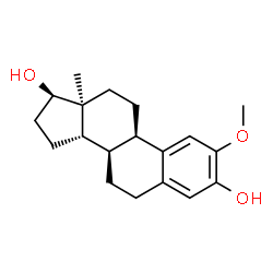 ChemSpider 2D Image | (9beta,17alpha)-2-Methoxyestra-1(10),2,4-triene-3,17-diol | C19H26O3