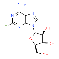 ChemSpider 2D Image | 9-α-D-Arabinofuranosyl-2-fluoroadenine | C10H12FN5O4