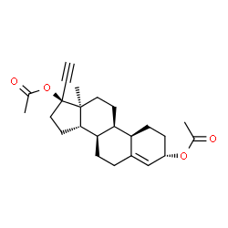 ChemSpider 2D Image | (3beta,9beta)-19-Norpregn-4-en-20-yne-3,17-diyl diacetate | C24H32O4