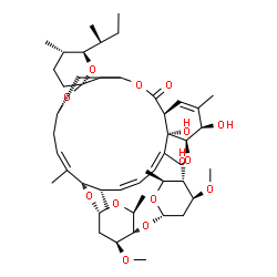 ChemSpider 2D Image | (1'S,2R,4'S,5S,6R,8'R,10'Z,12'S,13'S,14'Z,16'Z,20'R,21'R,24'S)-6-[(2S)-2-Butanyl]-21',24'-dihydroxy-5,11',13',22'-tetramethyl-2'-oxo-3,4,5,6-tetrahydrospiro[pyran-2,6'-[3,7,19]trioxatetracyclo[15.6.1.
1~4,8~.0~20,24~]pentacosa[10,14,16,22]tetraen]-12'-yl 2,6-dideoxy-4-O-(2,6-dideoxy-3-O-methyl-alpha-L-arabino-hexopyranosyl)-3-O-methyl-alpha-L-arabino-hexopyranoside | C48H74O14