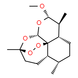 ChemSpider 2D Image | (1R,4S,5S,8S,9S,10S,12S,13R)-10-Methoxy-1,5,9-trimethyl-11,14,15,16-tetraoxatetracyclo[10.3.1.0~4,13~.0~8,13~]hexadecane | C16H26O5