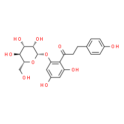 ChemSpider 2D Image | 3,5-Dihydroxy-2-[3-(4-hydroxyphenyl)propanoyl]phenyl beta-D-mannopyranoside | C21H24O10