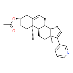 ChemSpider 2D Image | (3beta,8alpha,9beta)-17-(3-Pyridinyl)androsta-5,16-dien-3-yl acetate | C26H33NO2