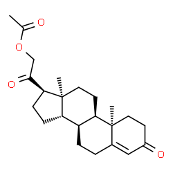ChemSpider 2D Image | (9beta,17alpha)-3,20-Dioxopregn-4-en-21-yl acetate | C23H32O4