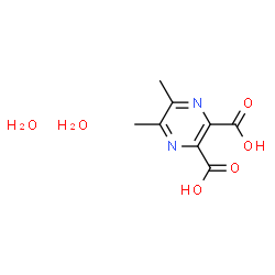 ChemSpider 2D Image | 5,6-Dimethyl-2,3-pyrazinedicarboxylic acid dihydrate | C8H12N2O6