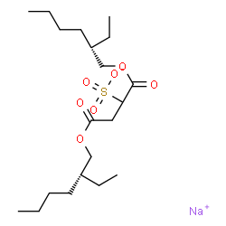 ChemSpider 2D Image | Sodium 4-{[(2R)-2-ethylhexyl]oxy}-1-{[(2S)-2-ethylhexyl]oxy}-1,4-dioxo-2-butanesulfonate | C20H37NaO7S