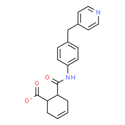 ChemSpider 2D Image | 6-{[4-(4-Pyridinylmethyl)phenyl]carbamoyl}-3-cyclohexene-1-carboxylate | C20H19N2O3