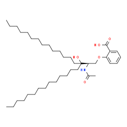 ChemSpider 2D Image | 2-{[(2R)-2-Acetamido-3-hydroxy-3-tetradecylheptadecyl]oxy}benzoic acid | C40H71NO5