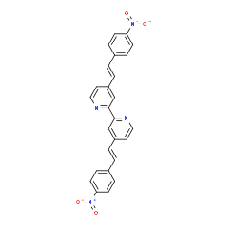 ChemSpider 2D Image | 4,4'-Bis[(E)-2-(4-nitrophenyl)vinyl]-2,2'-bipyridine | C26H18N4O4