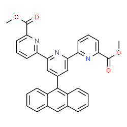 ChemSpider 2D Image | Dimethyl 4'-(9-anthryl)-2,2':6',2''-terpyridine-6,6''-dicarboxylate | C33H23N3O4