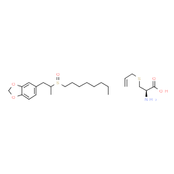 ChemSpider 2D Image | S-Allyl-L-cysteine - 5-[2-(octylsulfinyl)propyl]-1,3-benzodioxole (1:1) | C24H39NO5S2