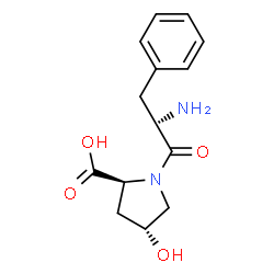 ChemSpider 2D Image | L-Phenylalanyl-(4R)-4-hydroxy-L-proline | C14H18N2O4
