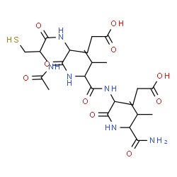 ChemSpider 2D Image | N-Acetylcysteinyl-alpha-glutamylvalyl-alpha-glutamylvalinamide | C25H42N6O10S