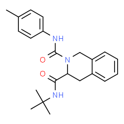 ChemSpider 2D Image | N~2~-(4-Methylphenyl)-N~3~-(2-methyl-2-propanyl)-3,4-dihydro-2,3(1H)-isoquinolinedicarboxamide | C22H27N3O2