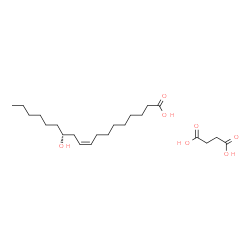 ChemSpider 2D Image | (9Z,12R)-12-Hydroxy-9-octadecenoic acid - succinic acid (1:1) | C22H40O7