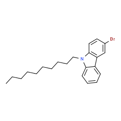 ChemSpider 2D Image | 3-Bromo-9-decyl-9H-carbazole | C22H28BrN