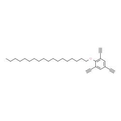 ChemSpider 2D Image | 1,3,5-Triethynyl-2-(octadecyloxy)benzene | C30H42O
