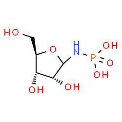 ChemSpider 2D Image | N-Phosphono-D-ribofuranosylamine | C5H12NO7P