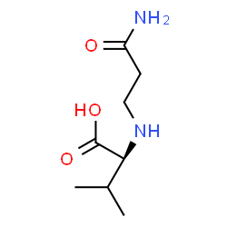 ChemSpider 2D Image | N-(3-Amino-3-oxopropyl)-L-valine | C8H16N2O3