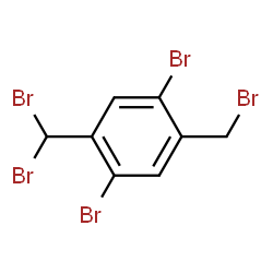 ChemSpider 2D Image | 1,4-Dibromo-2-(bromomethyl)-5-(dibromomethyl)benzene | C8H5Br5