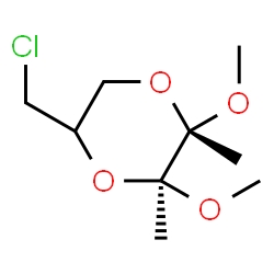 ChemSpider 2D Image | (2S,3S)-5-(Chloromethyl)-2,3-dimethoxy-2,3-dimethyl-1,4-dioxane | C9H17ClO4