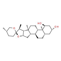 ChemSpider 2D Image | (1alpha,3beta,5alpha,25S)-Spirostan-1,3-diol | C27H44O4
